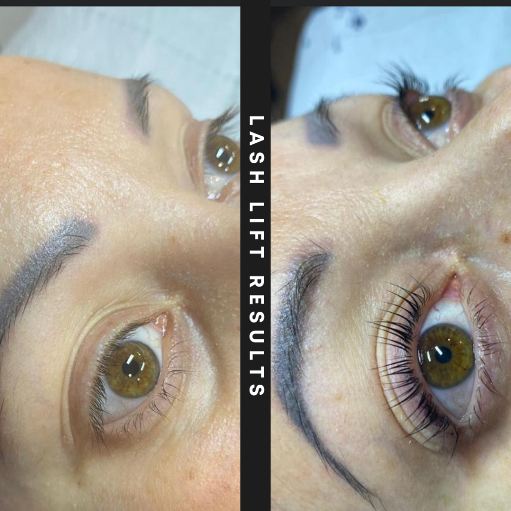 Before and After Lash Lift results